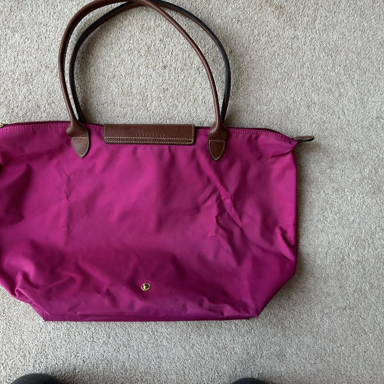 Longchamp tote cerise pink bag. Large size bag.... - Depop