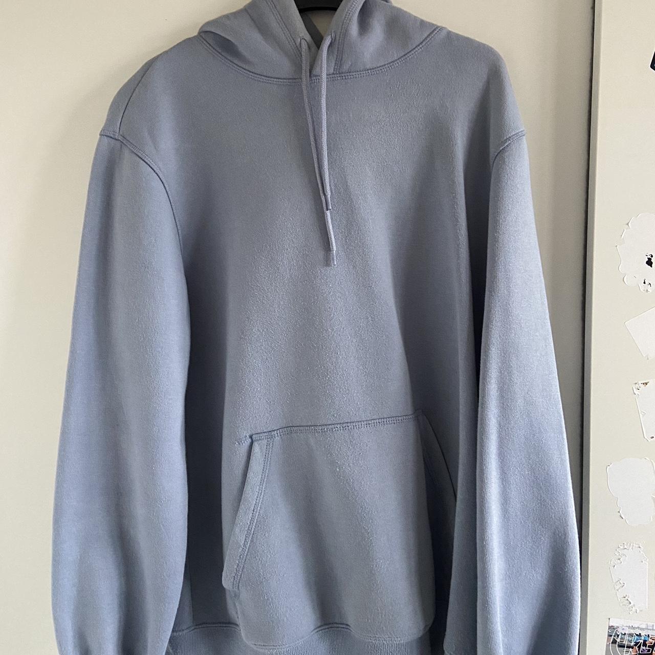 H&M duck egg blue relaxed hoodie: - Relaxed fit -... - Depop