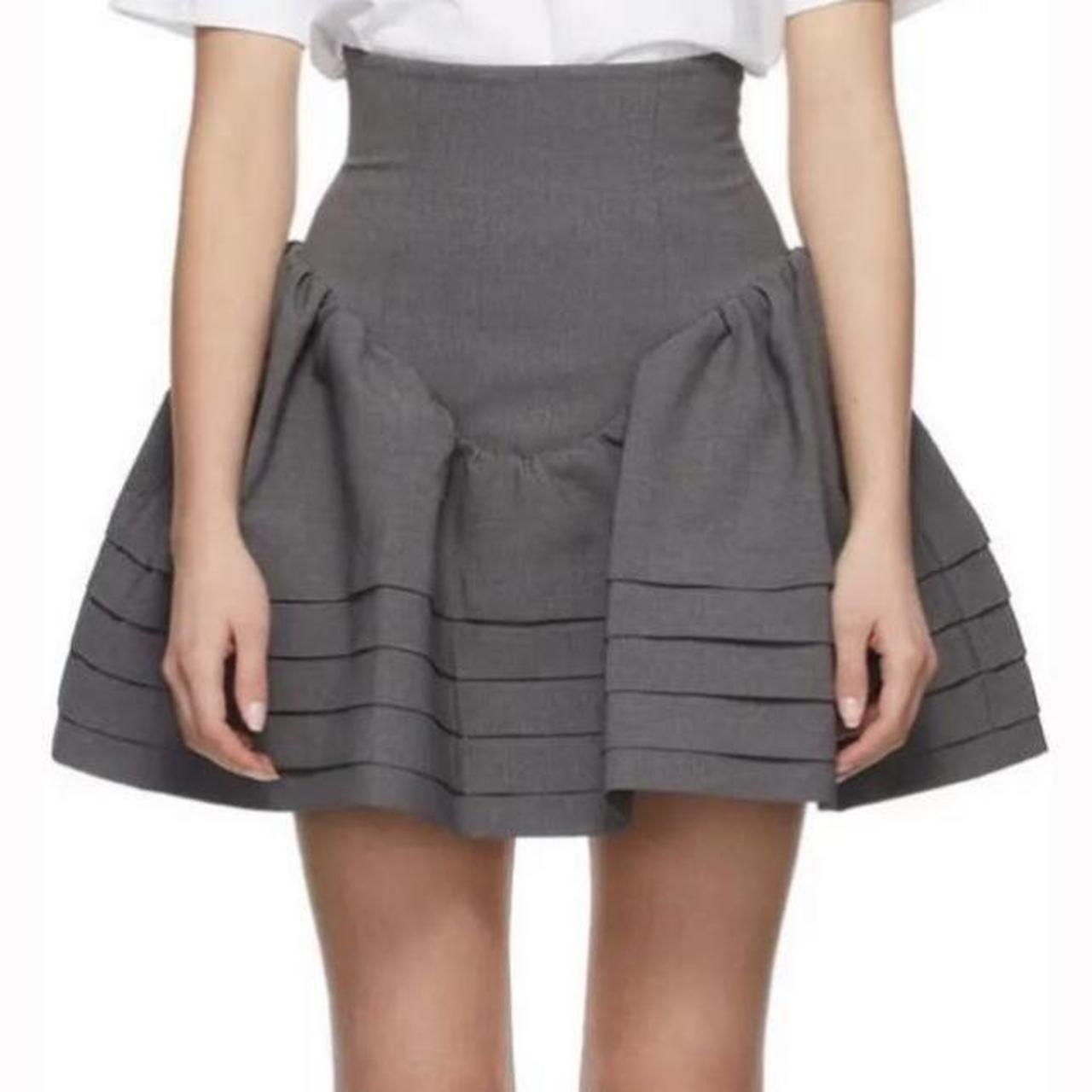Shu Shu Tong Corset mini Skirt in Grey Fits | Depop
