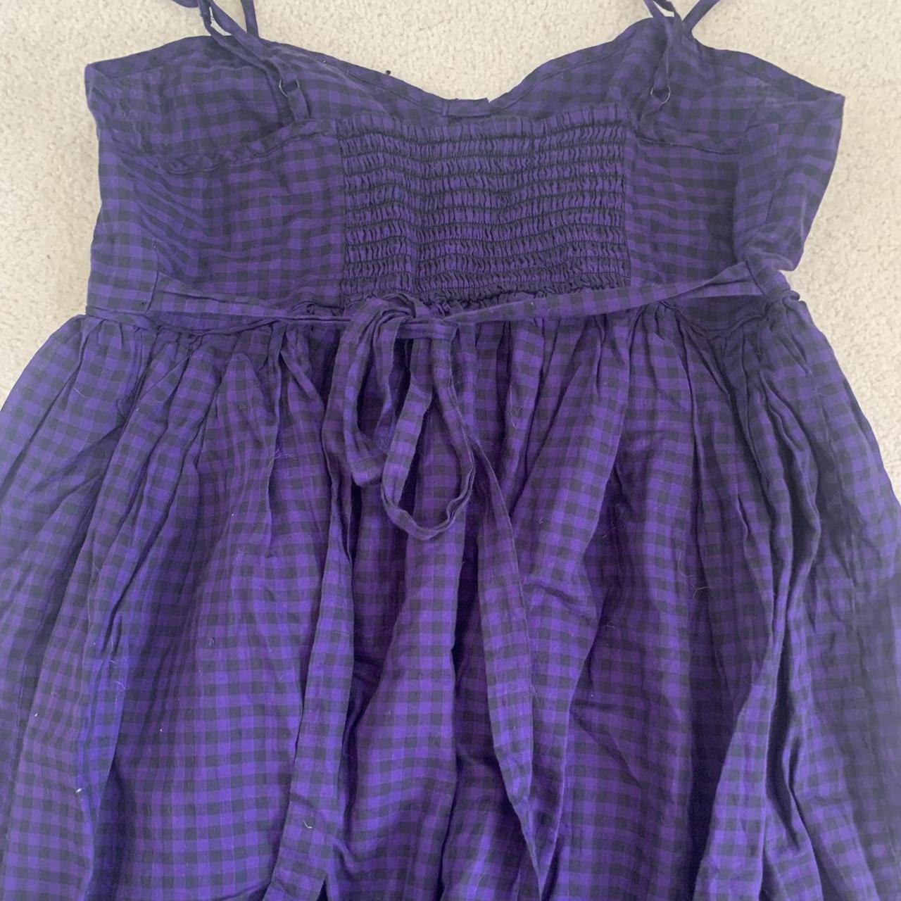 Heritage Women's Black and Purple Dress Depop