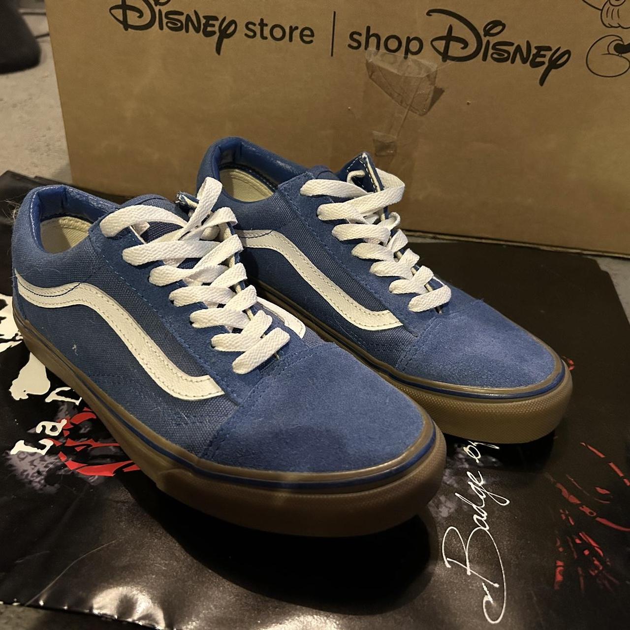 Vans old skool clearance gum sole blue