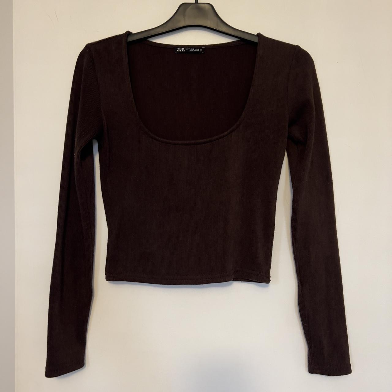 Zara Women's Brown Croptop Depop