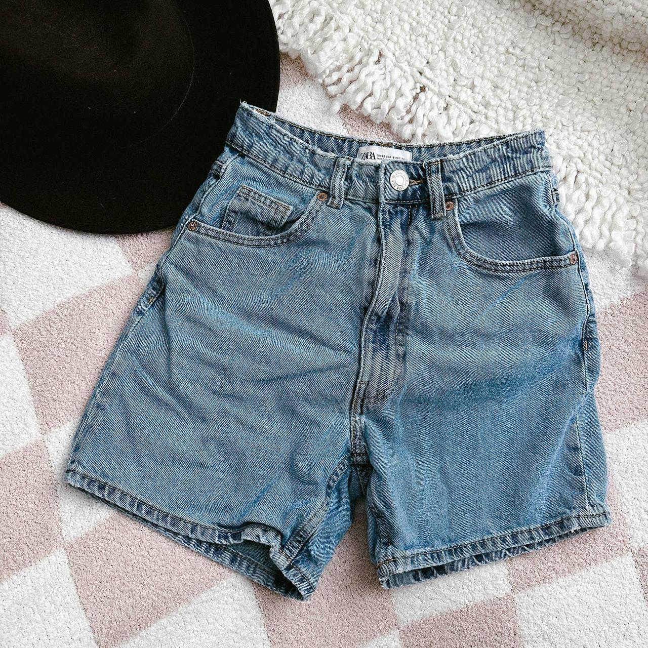 Zara Women's Blue Shorts | Depop