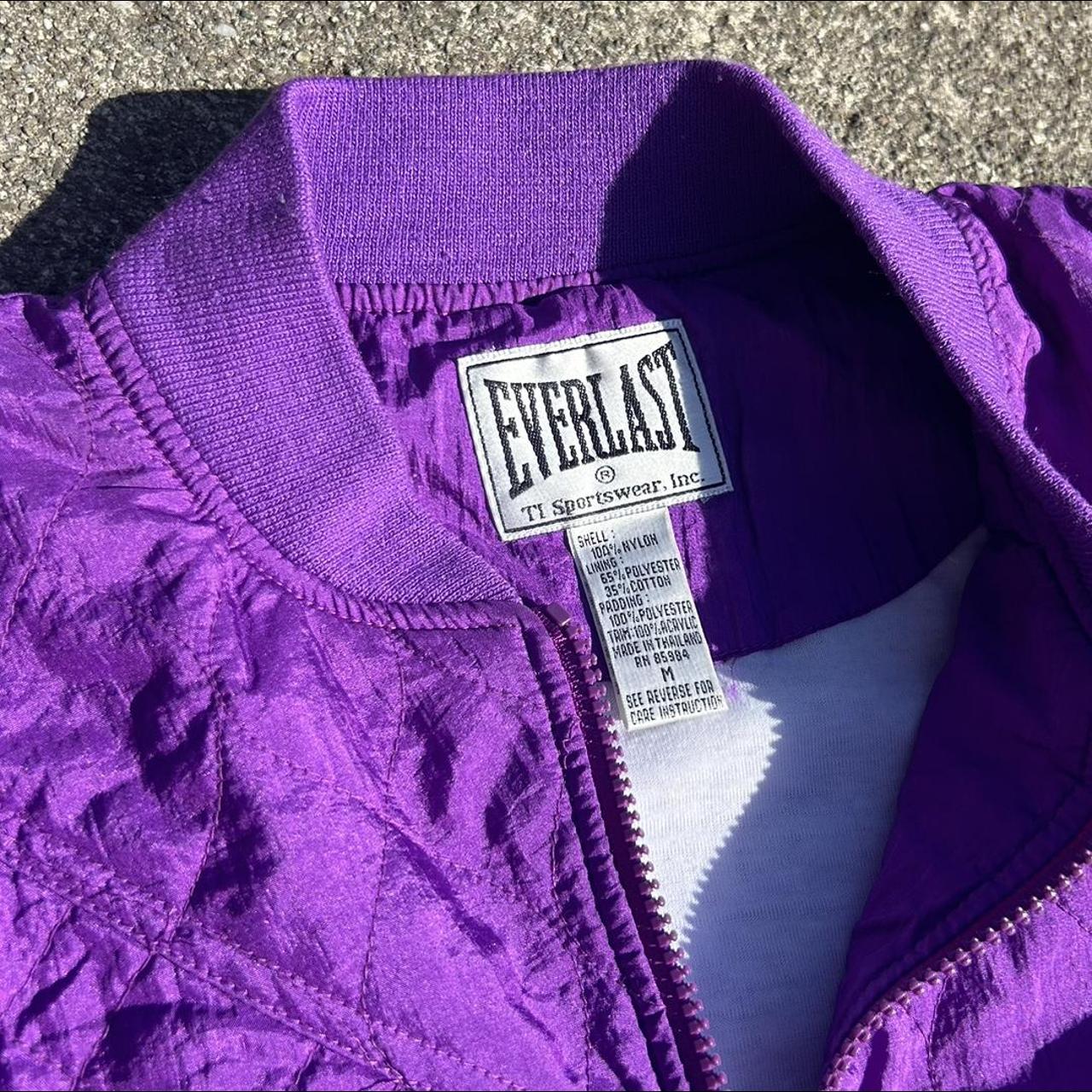 Vintage 90s Purple Everlast Bomber Gently used... - Depop