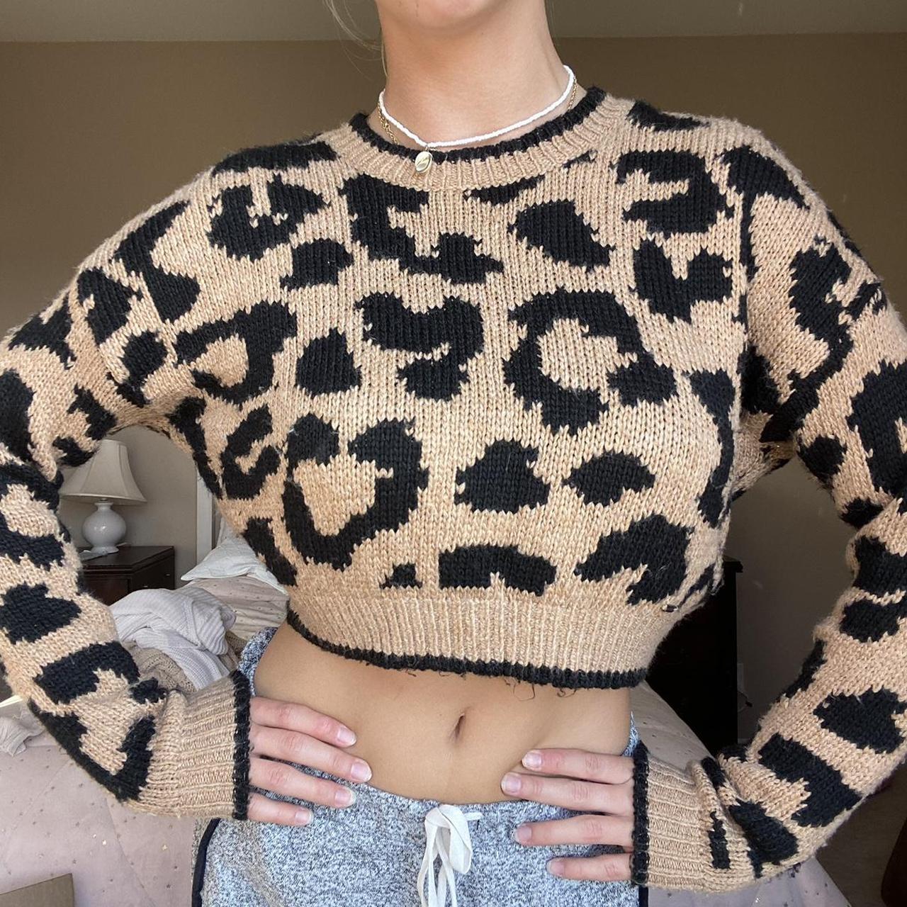 Long 2024 cheetah sweater