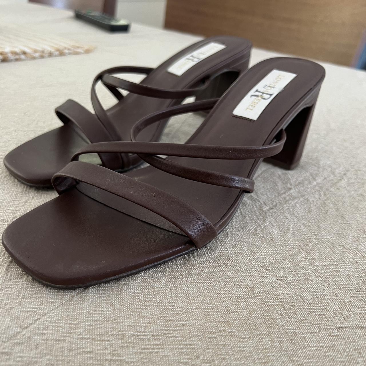 CUTE BROWN HEEL Bought for event and never worn,... - Depop