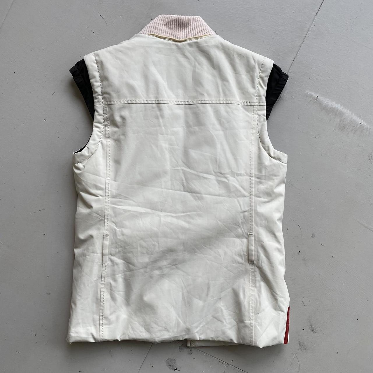 Prada Sport vintage 90s/y2k cream nylon vest.... - Depop