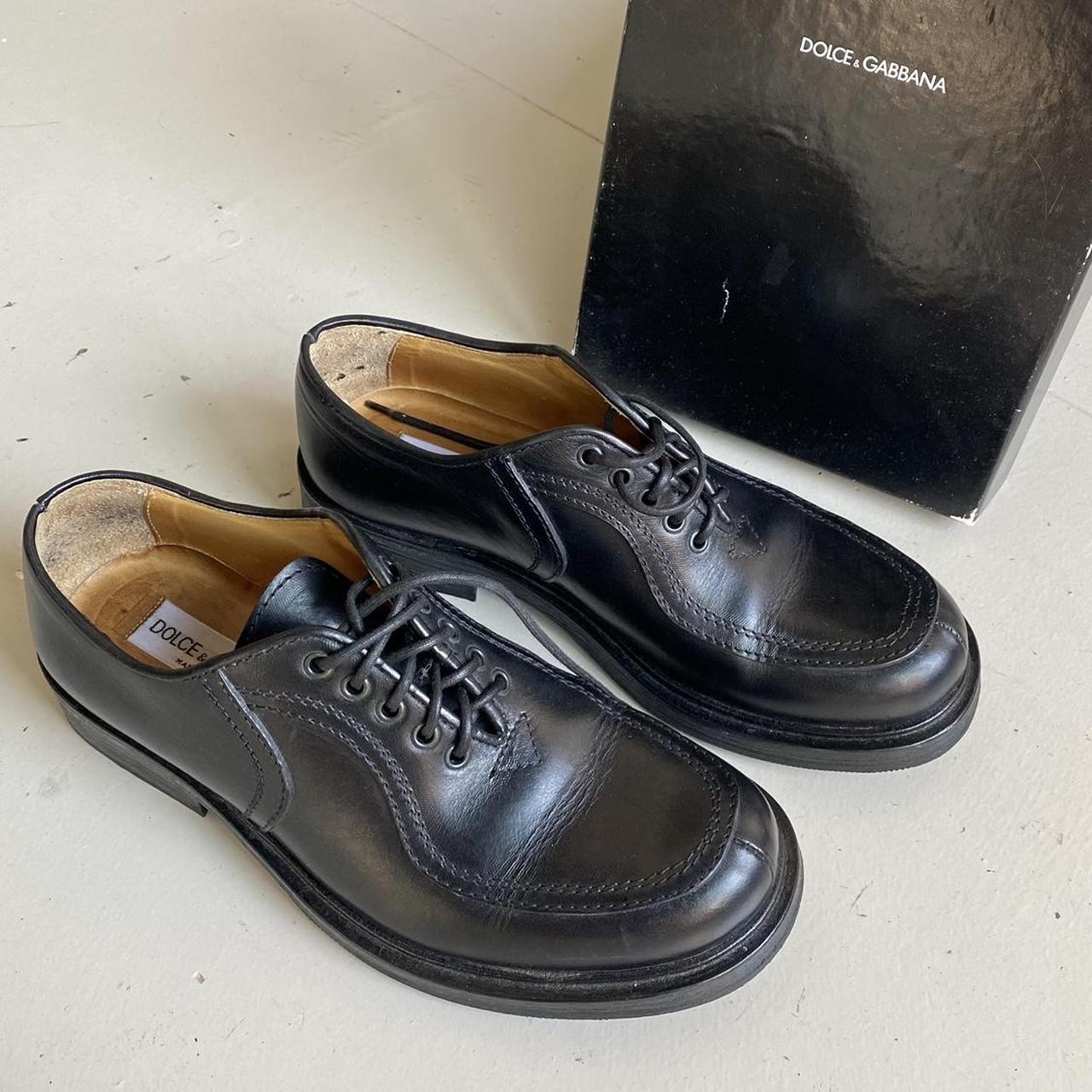 Dolce and Gabbane vintage 90s/y2k black leather... - Depop