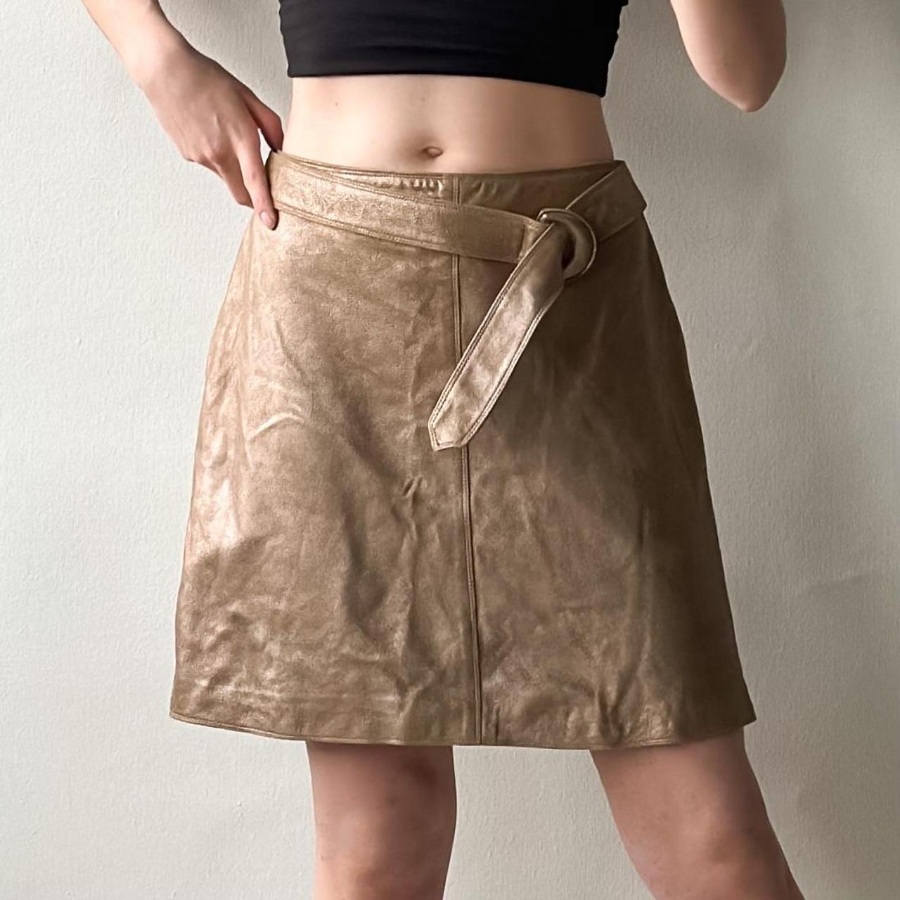 Gold skirt 90s best sale