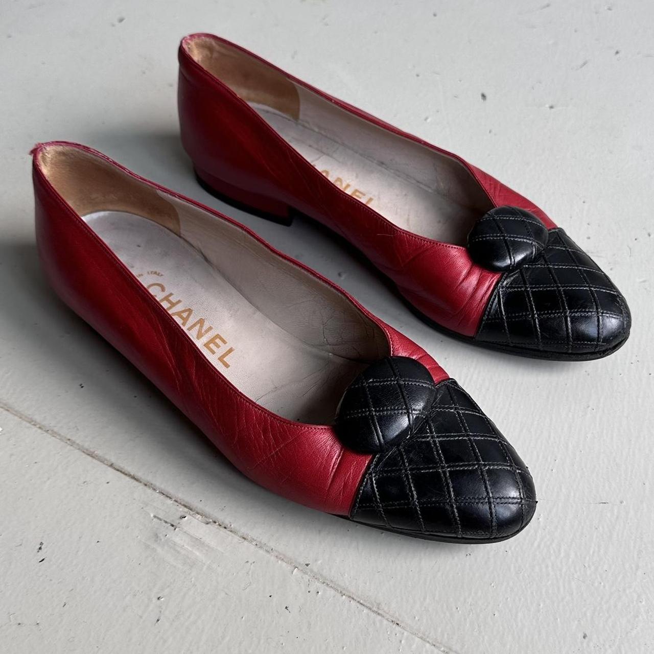 Chanel Women's Ballet shoes Red/Black US – Chanel vintage