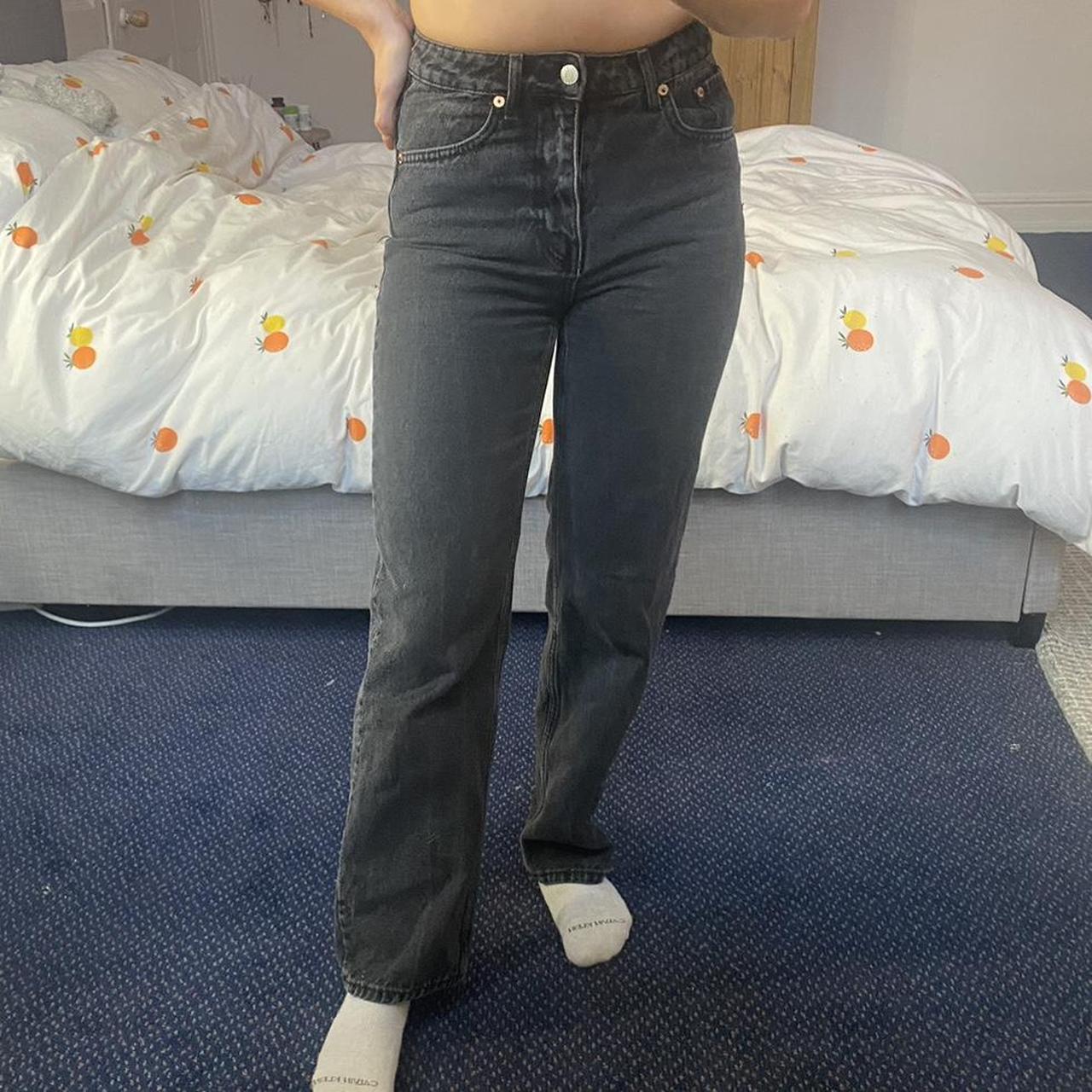 Weekday Voyage straight leg mid rise jeans in... - Depop