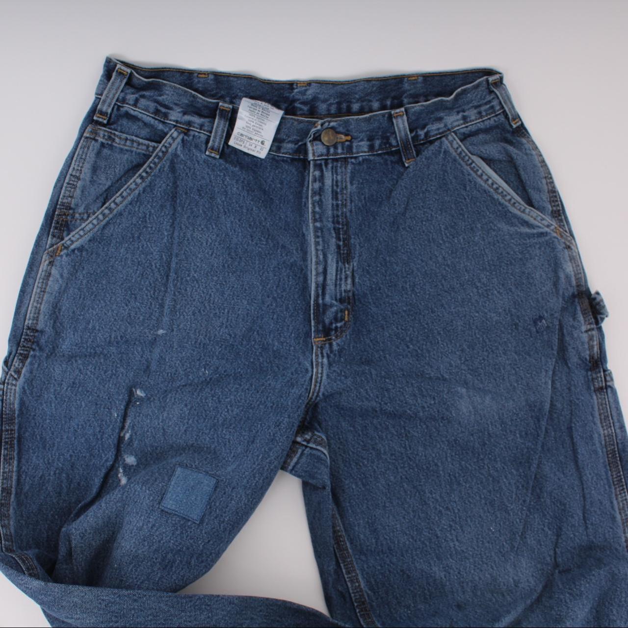 Carhatt carpenter jeans Colour: blue on Label:... - Depop