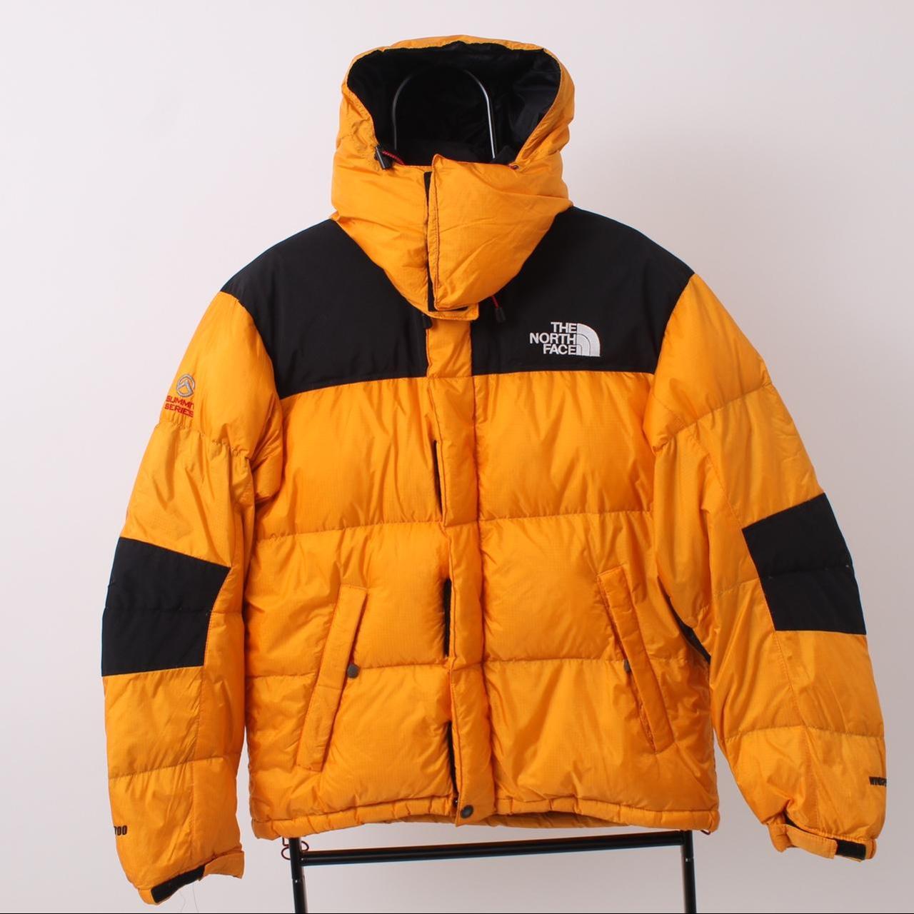 The North Face Men's Yellow and Black Jacket | Depop