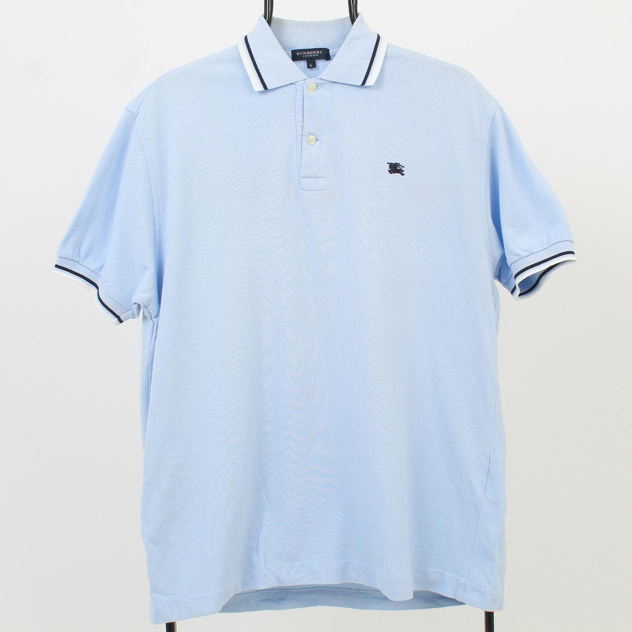 Light blue burberry clearance polo