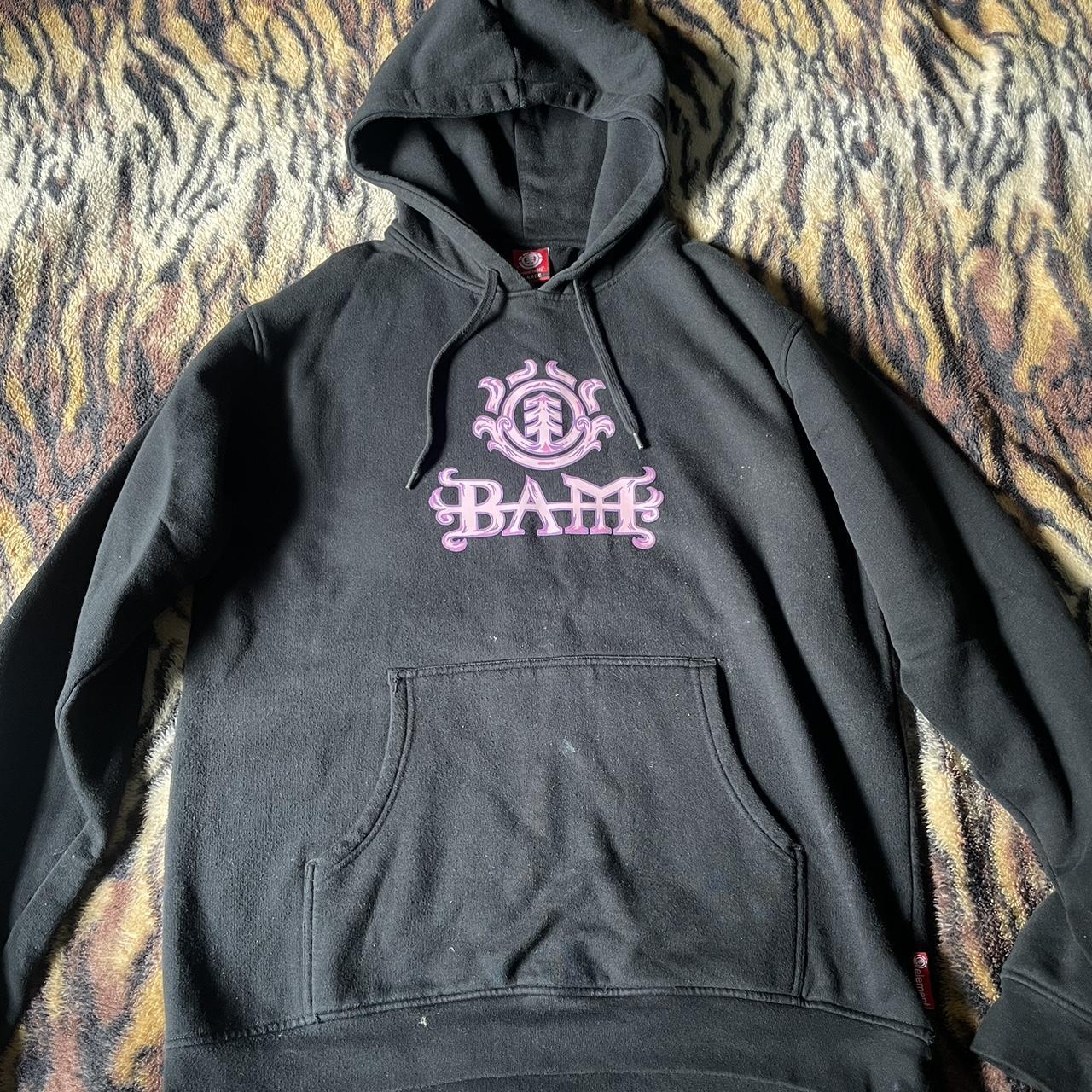 Element Bam Margera Hoodie Rare Black Pink Size L