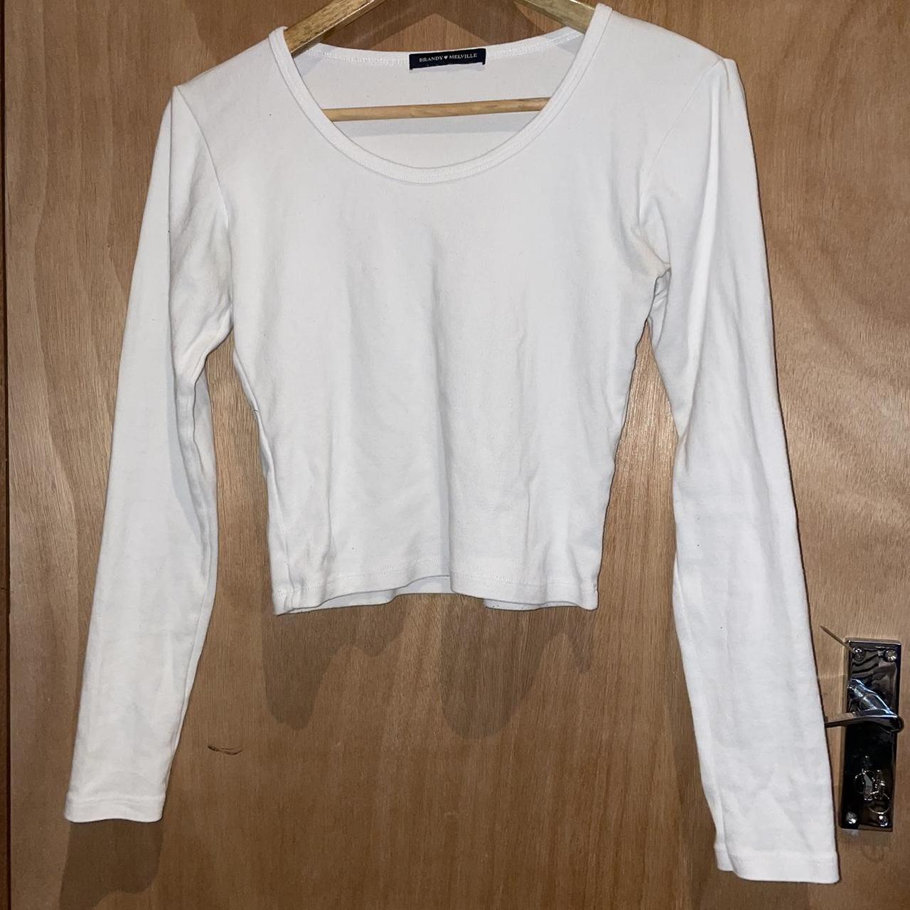 Brandy Melville white long sleeve top, best fit up