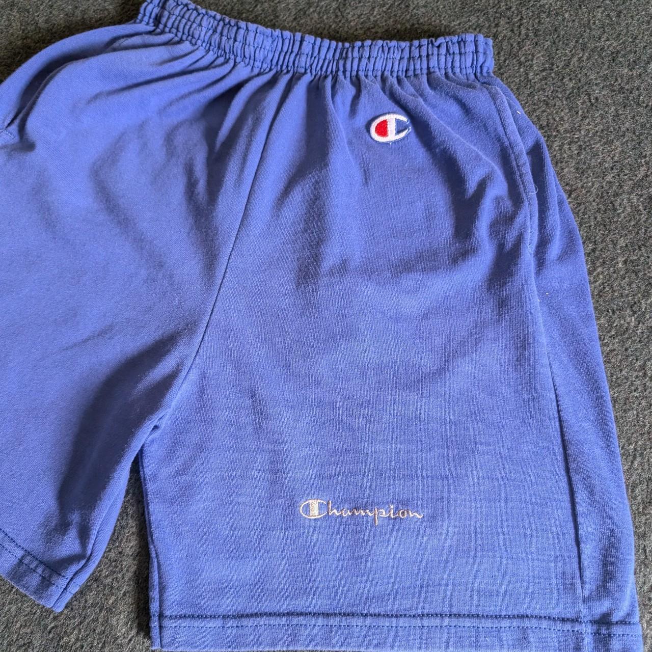 Vintage Champion Athletic Sweat Shorts USA Blue 90s