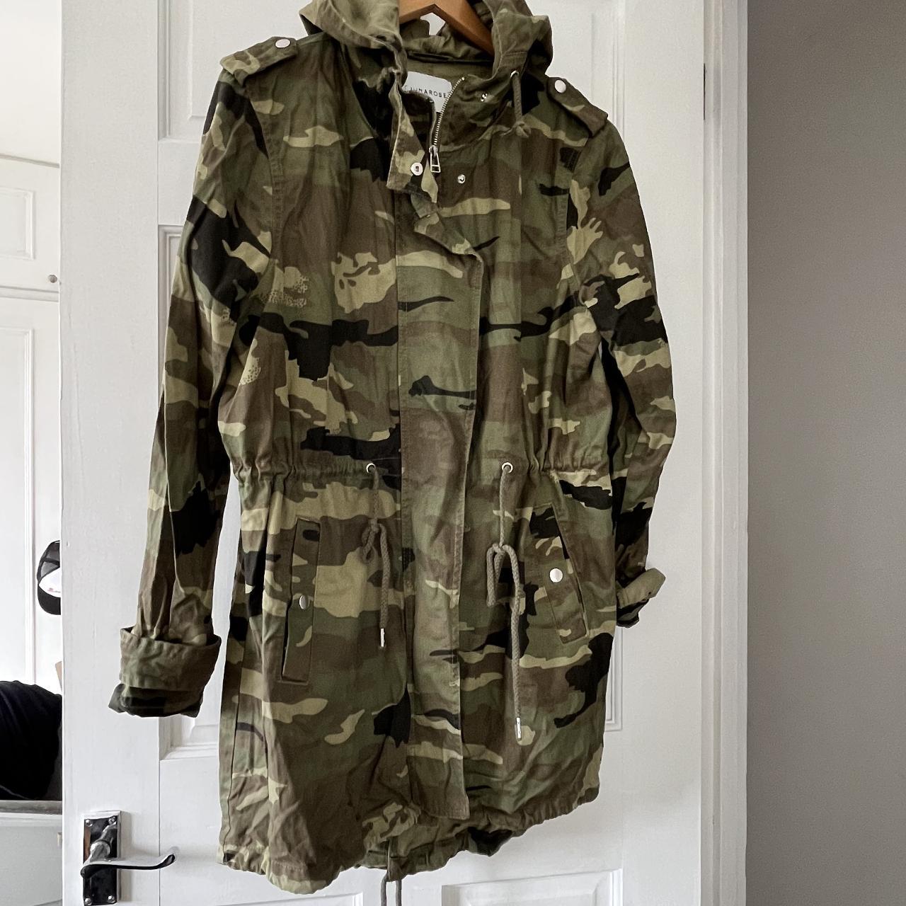 Junarose Plus Size Camouflage Printed Parka trench. Depop