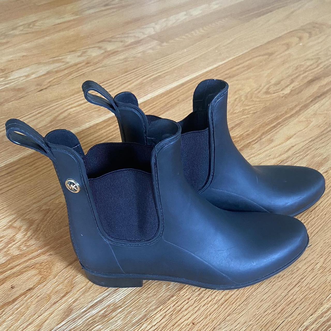 Michael Kors black rubber rain booties super Depop