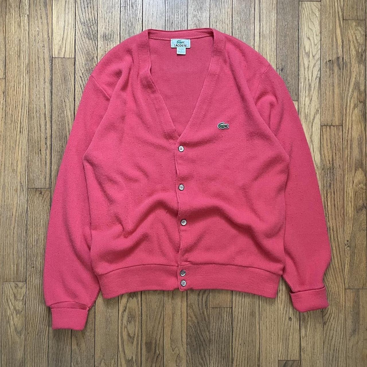 Lacoste Men's Pink Cardigan Depop