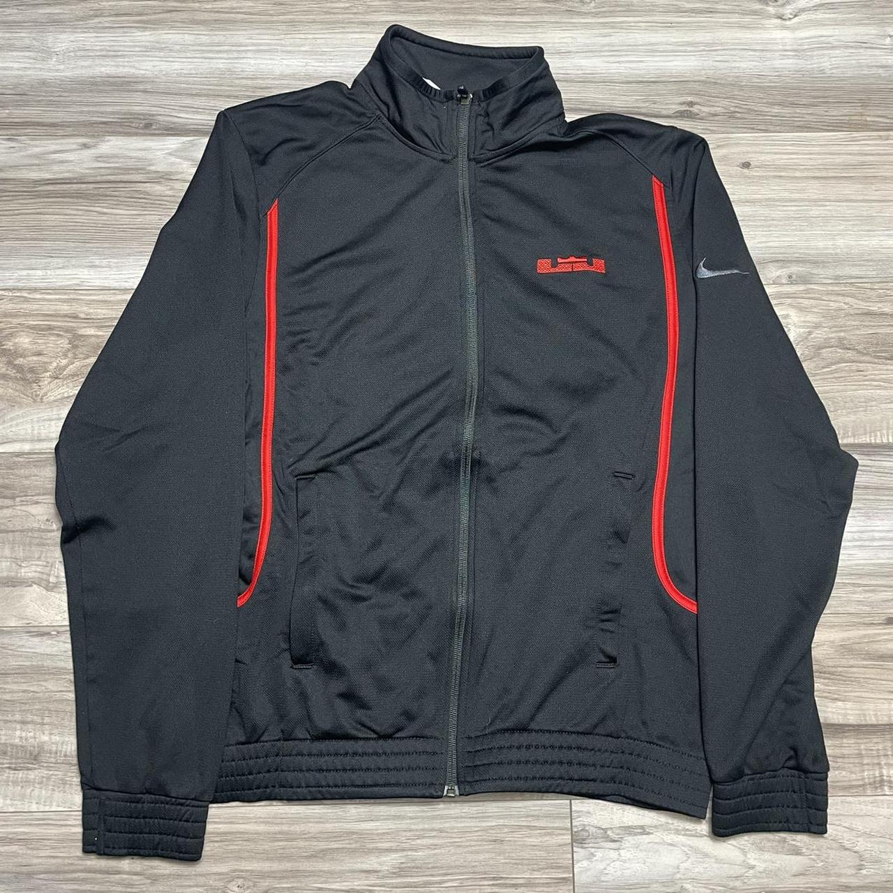 Nike Men's Black and Red Jacket Depop