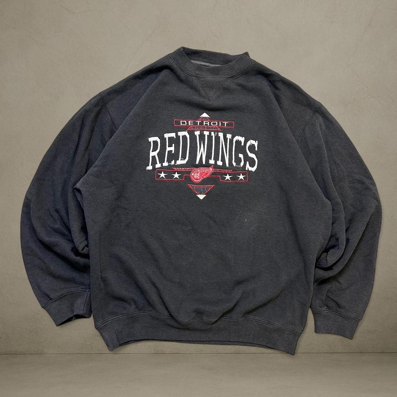 NHL Men's Sweatshirt - Black/Grey - M – Detroit R… - image 1