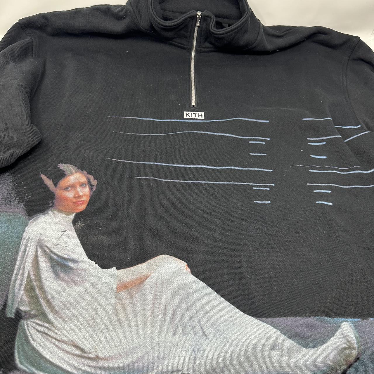 Kith Star Wars Leia Quarter Zip Black | labiela.com