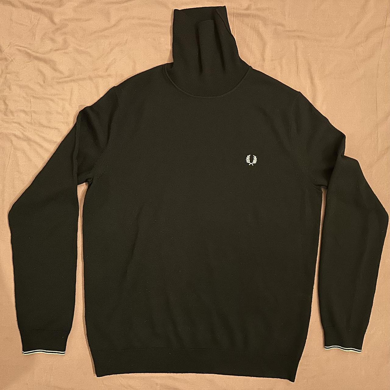 Fred Perry Men's Black Jumper Depop