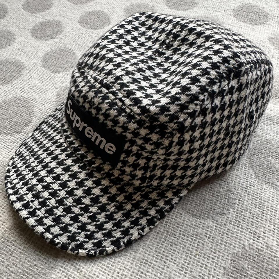 Supreme RARE FW08 Houndstooth Wool Camp Cap Like... - Depop