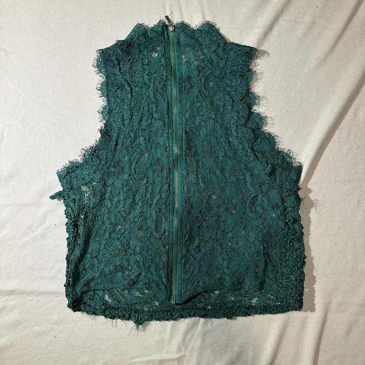Nordstrom Women's Green Waistcoatsvests Depop