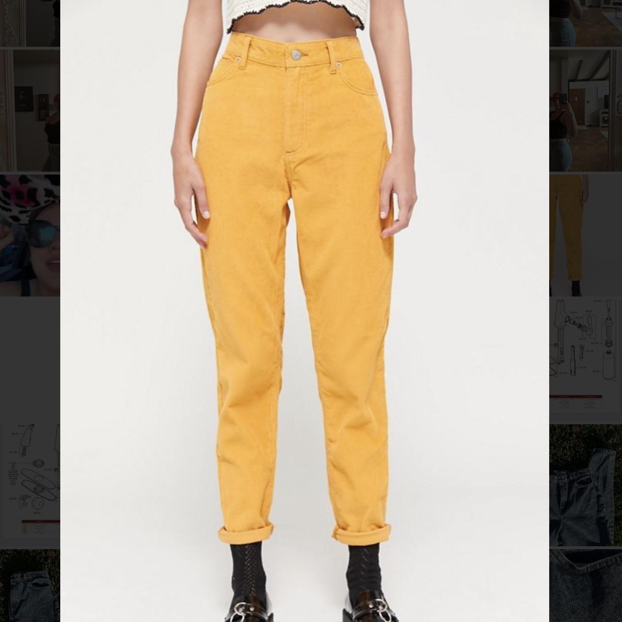Light Yellow BDG Pants Size 24 High waisted Thrifted - Depop