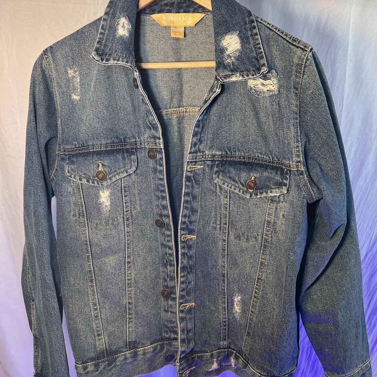 Women's Navy and Blue Jacket | Depop