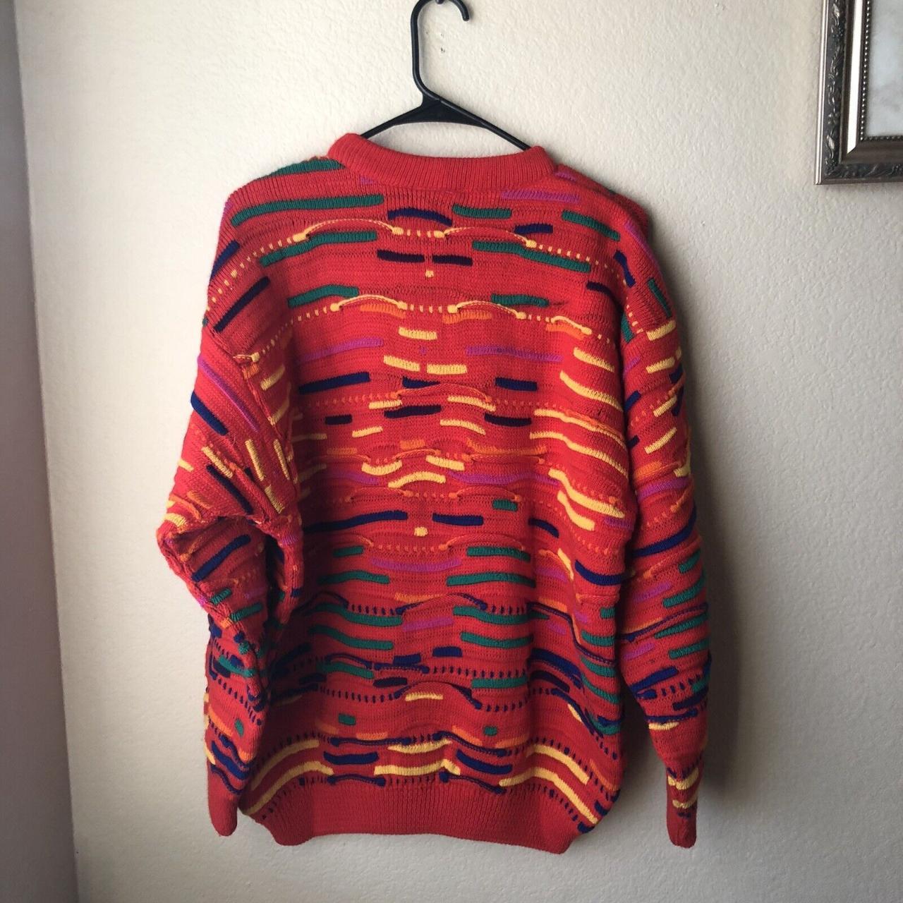 CUGGI Vintage Coogi Knit 3D Top Wool Sweater Men's... - Depop