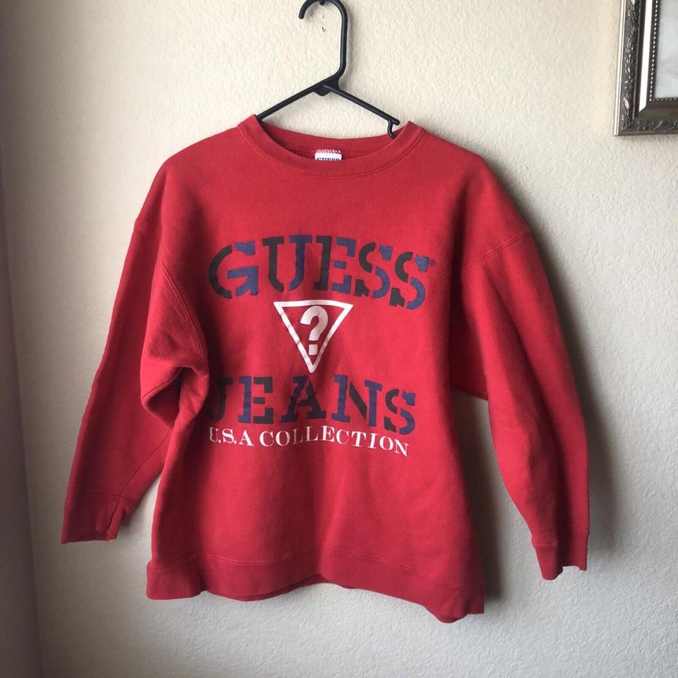 Guess best sale red sweatshirt