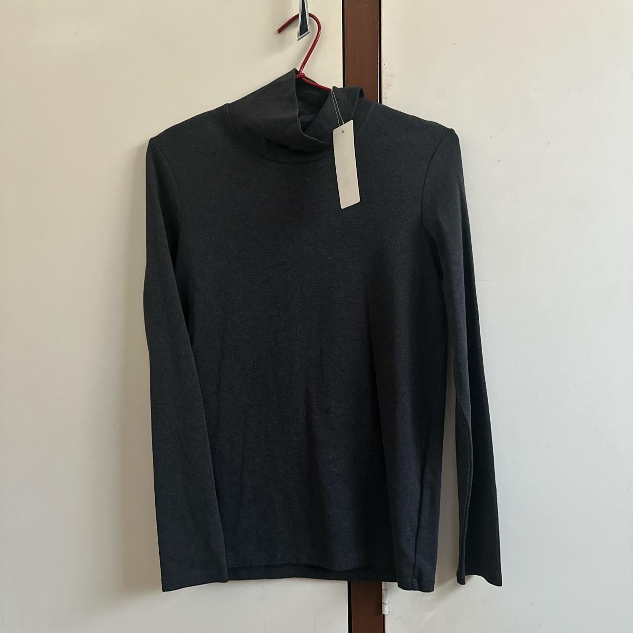 uniqlo grey turtleneck new with tags size... - Depop