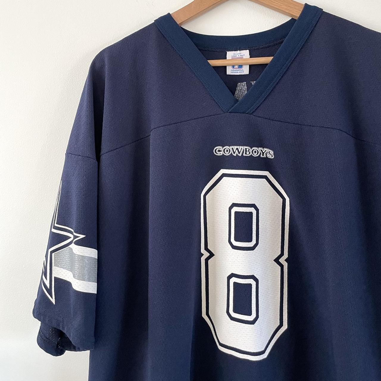 90s Vintage Troy Aikman 8 Dallas Cowboys Nfl Football Logo 7 