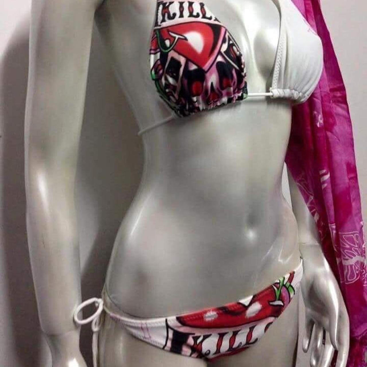 Ed Hardy bikini swimsuit set Love kills Size | Depop