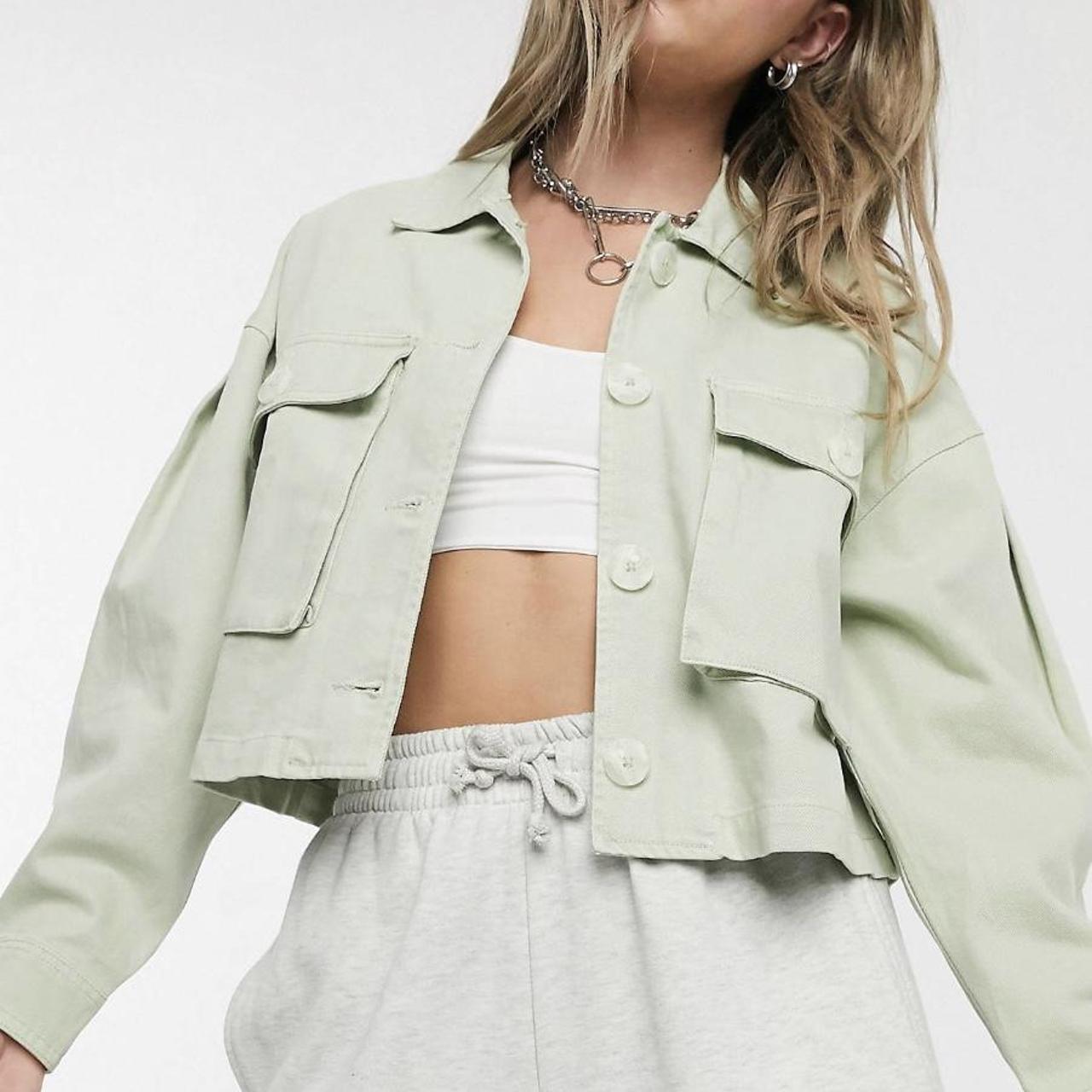 Bershka hotsell green jacket