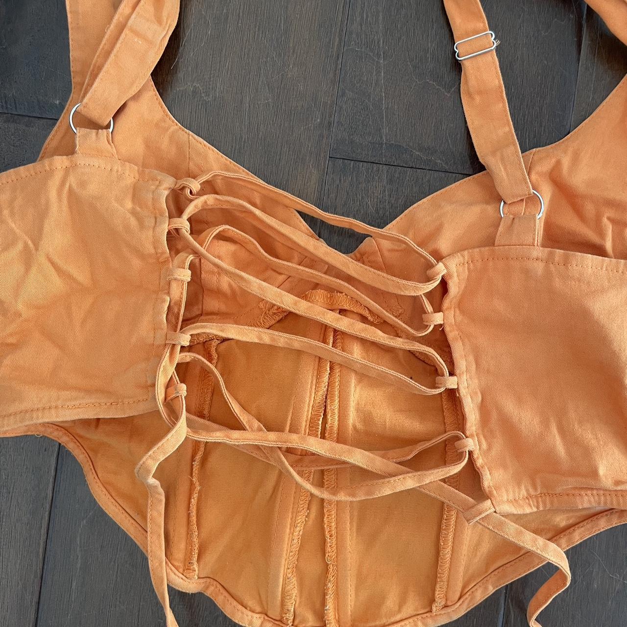 Orange Corset Glassons Top Super Cute And Flattering Depop 3832