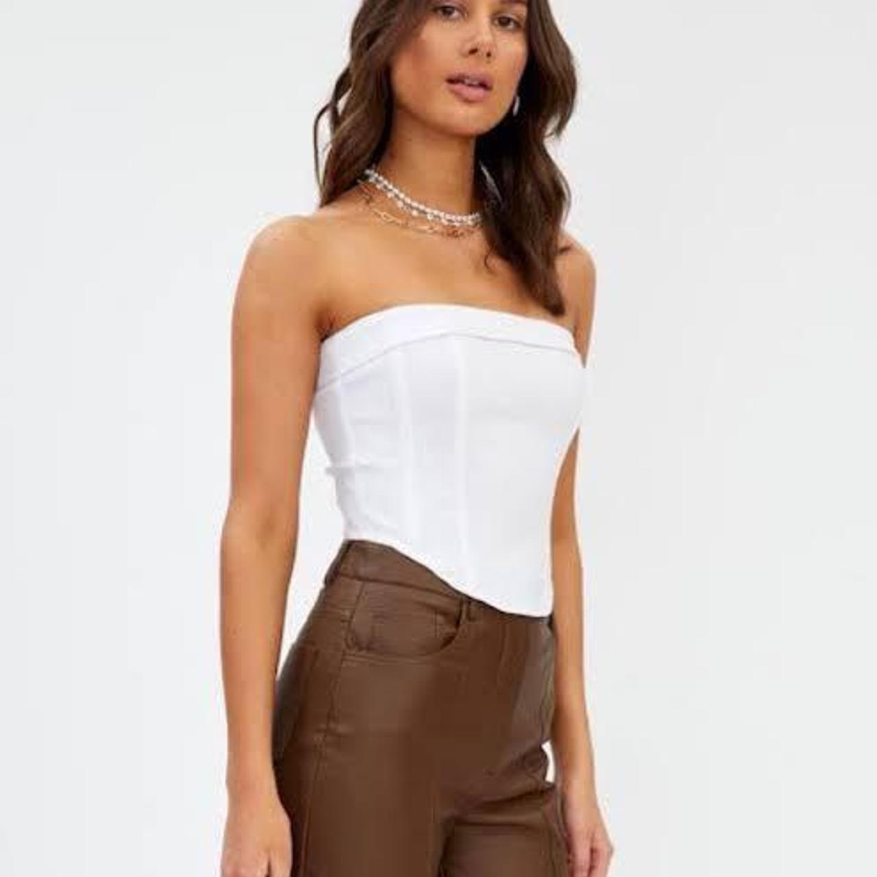 glassons white strapless corset 🖤 Australia size 6,... Depop