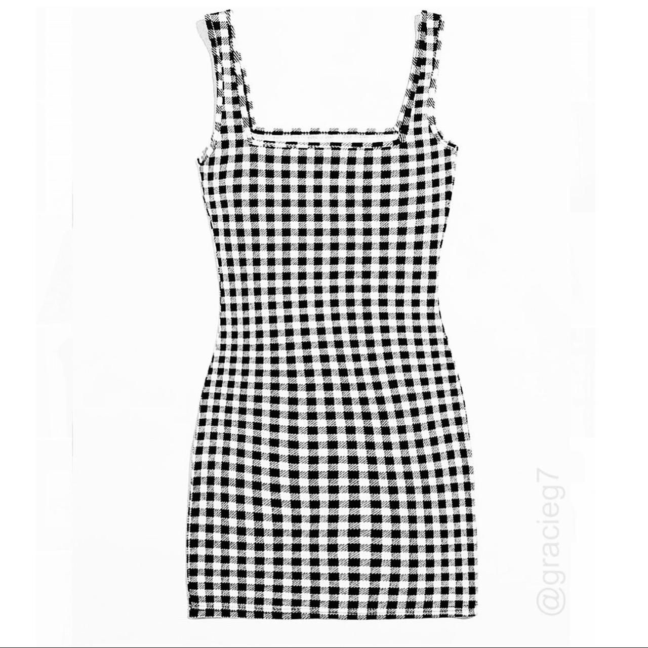 checkered-bodycon-mini-dress-only-worn-once-or-depop