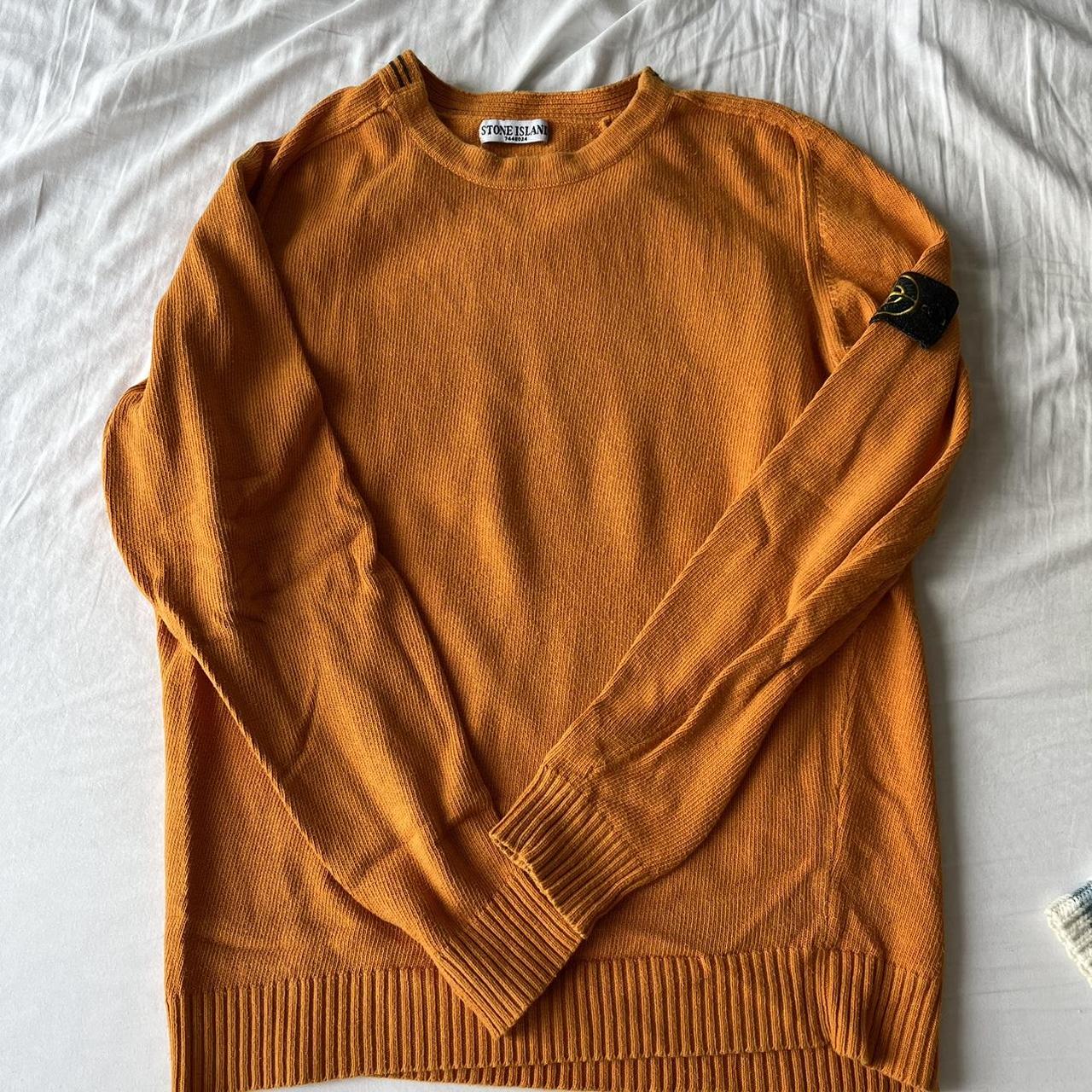 Stone island store jumper orange