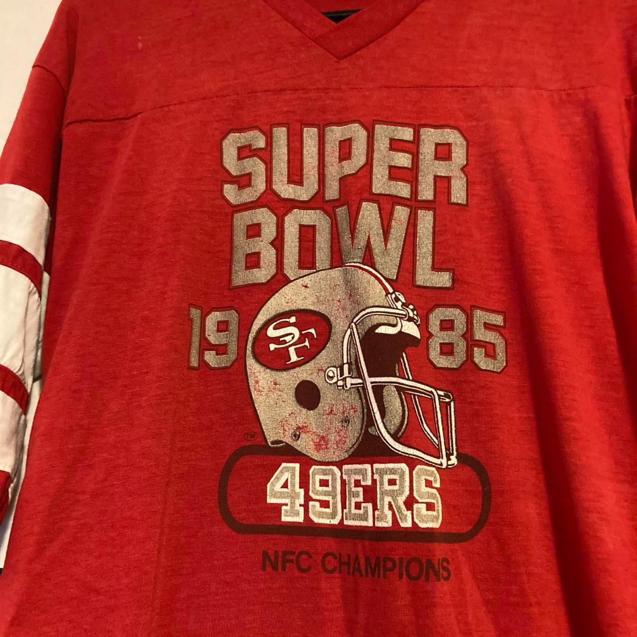 vintage 1985 super bowl 19 t shirt niners nfc - Depop