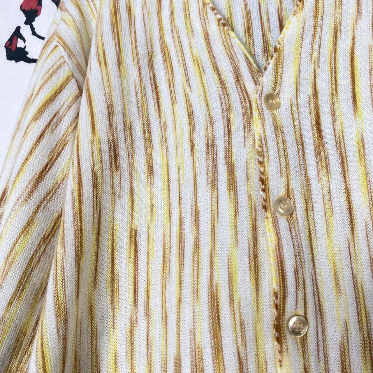 Vintage 60's Leonardo Strassi Italy Acrylic Cardigan shops Knit Mens Large yellow gold