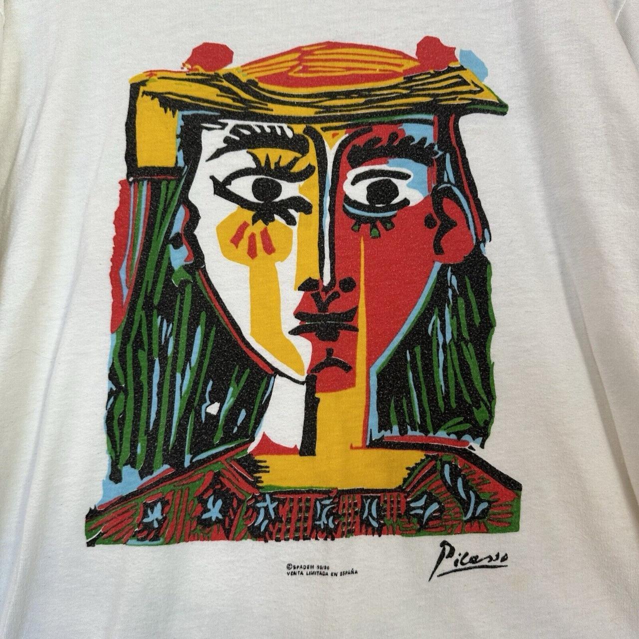 Vintage selling Picasso Black T-shirt Head of a Woman Spadem Medium Unisex 90s Retro