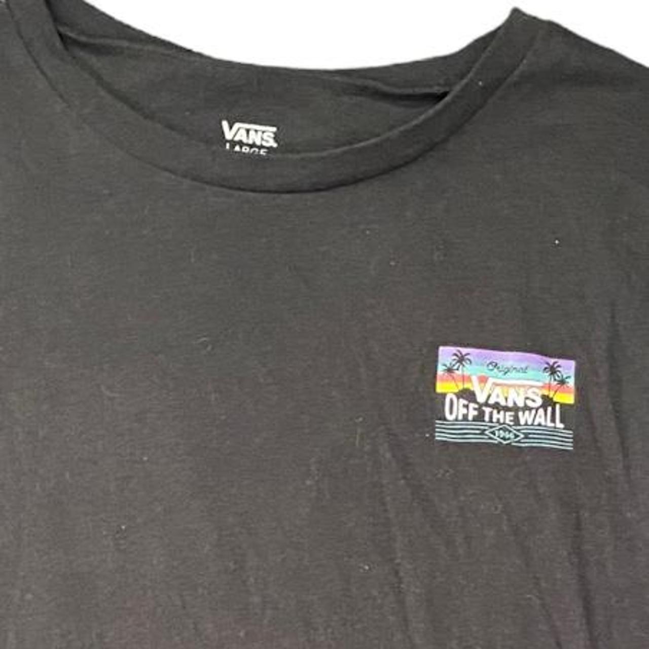 Vans Original Off The Wall Black Multi Color Graphic... - Depop