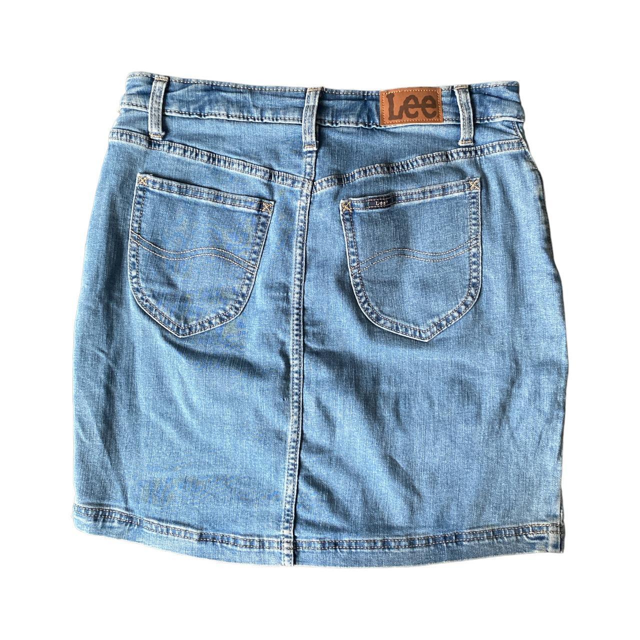 Lee Regular fit skort mid rise Blue medium wash... - Depop