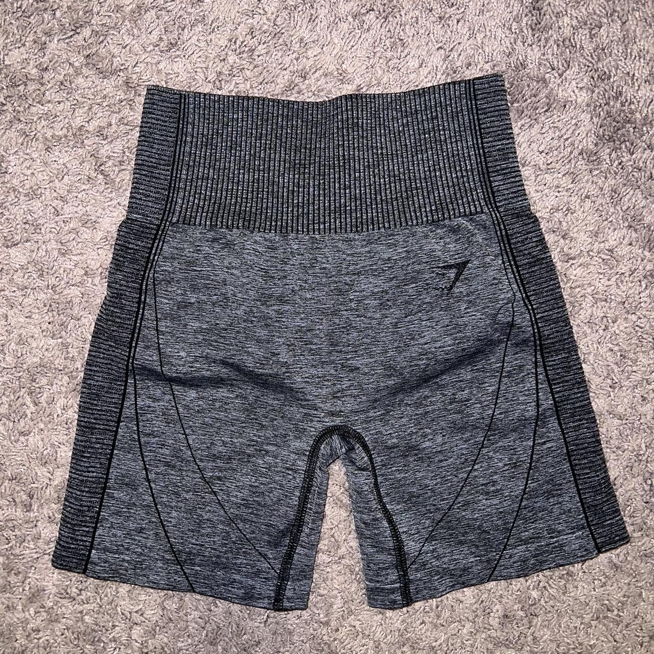 Gymshark black and grey contour shorts // so cute - Depop