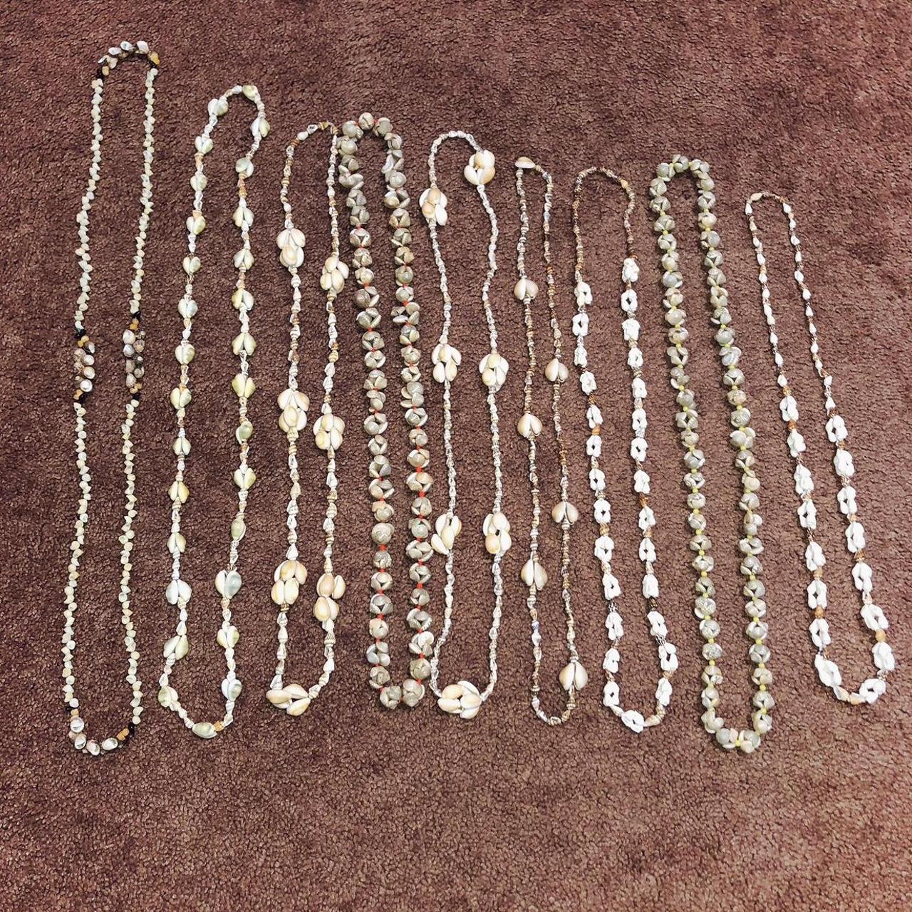 Lot Of 9 Vtg Puka Shell Necklaces This Lot Depop   P0 