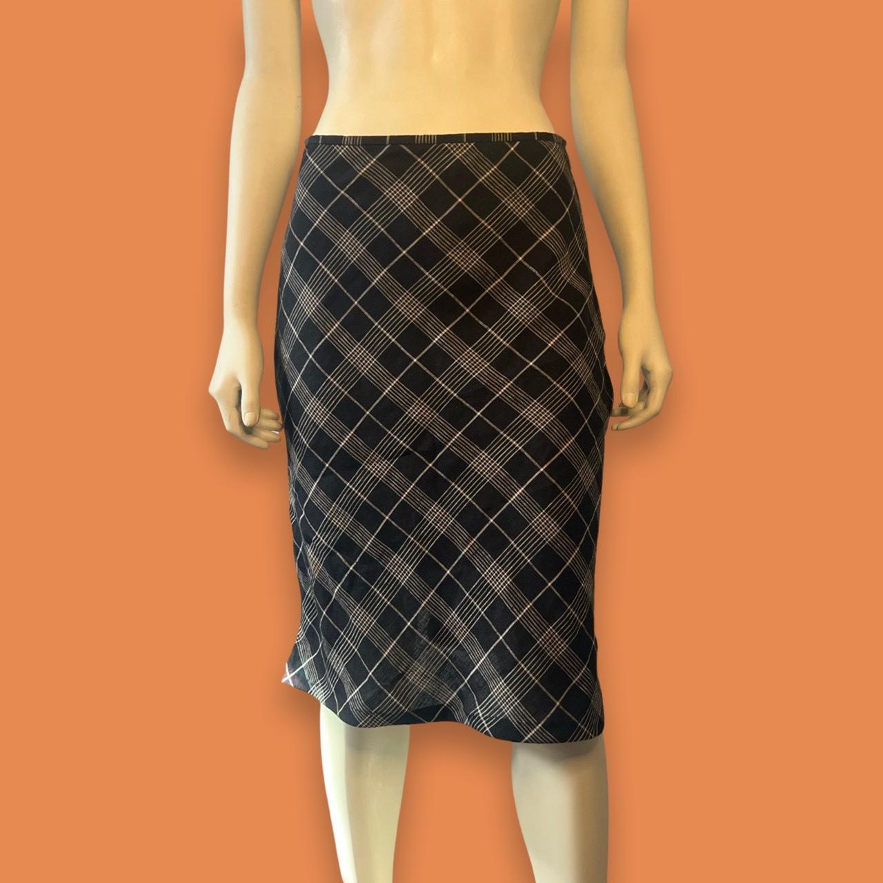 Merona Women S Black And Tan Skirt Depop